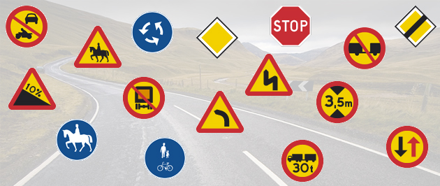 Begrepp inom trafik, väg och körkort title=